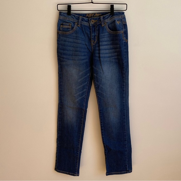 Justice Girls Dark Wash Straight‎ Jeans - Picture 6 of 6